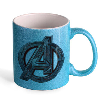 Avengers, Κούπα Σιέλ Glitter που γυαλίζει, κεραμική, 330ml