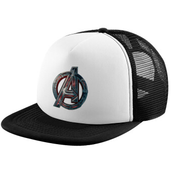 Avengers, Καπέλο Soft Trucker με Δίχτυ Black/White 