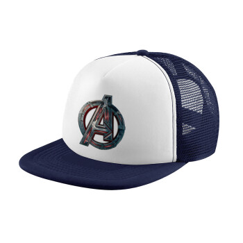 Avengers, Καπέλο Soft Trucker με Δίχτυ Dark Blue/White 