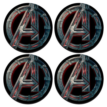 Avengers, SET of 4 round wooden coasters (9cm)