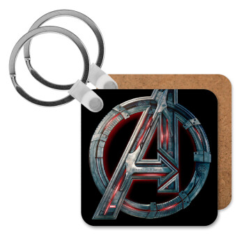 Avengers, Μπρελόκ Ξύλινο τετράγωνο MDF