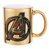 Avengers, Mug ceramic, gold mirror, 330ml