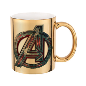 Avengers, Κούπα κεραμική, χρυσή καθρέπτης, 330ml