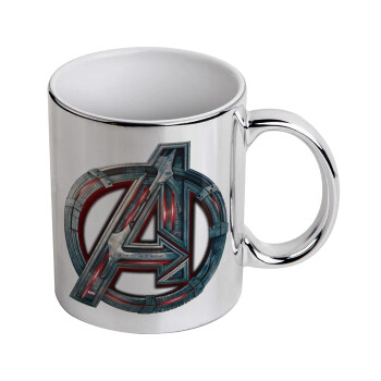 Avengers, Κούπα κεραμική, ασημένια καθρέπτης, 330ml
