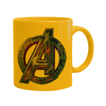 Avengers, Ceramic coffee mug yellow, 330ml (1pcs)
