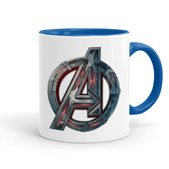Avengers, Κούπα χρωματιστή μπλε, κεραμική, 330ml