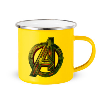 Avengers, Κούπα Μεταλλική εμαγιέ Κίτρινη 360ml