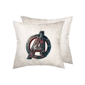 Avengers, Μαξιλάρι καναπέ Δερματίνη Γκρι 40x40cm με γέμισμα