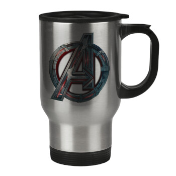 Avengers, Stainless steel travel mug with lid, double wall 450ml