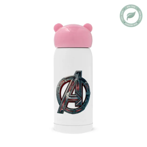 Avengers — Pink stainless steel thermal flask, 320ml