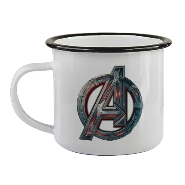 Avengers — Enamel mug with black rim, 360ml
