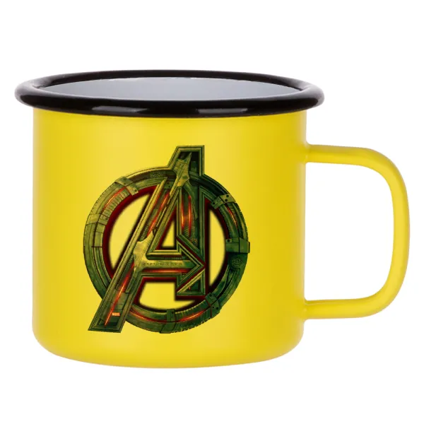 Avengers — Κούπα Μεταλλική εμαγιέ ΜΑΤ Κίτρινη 360ml