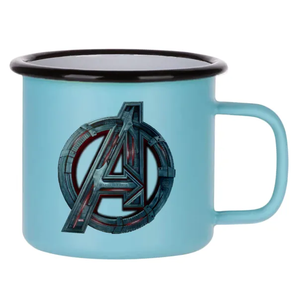 Avengers — Κούπα Μεταλλική εμαγιέ ΜΑΤ σιέλ 360ml