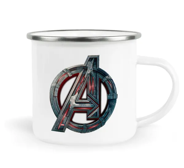 Avengers — Metallic enamel cup white 360ml