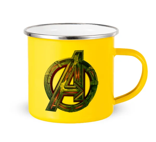 Avengers — Yellow Enamel Metallic Cup 360ml