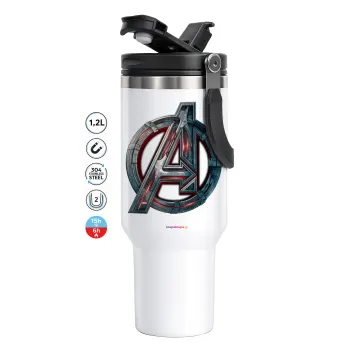 Avengers, Mega Tumbler με καπάκι, διπλού τοιχώματος (θερμό) 1,2L