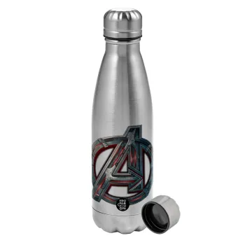 Avengers, Metallic water bottle, stainless steel, 750ml