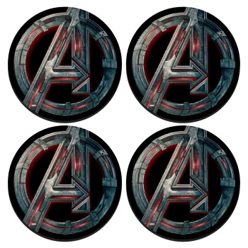 Avengers, SET of 4 round wooden coasters (9cm)