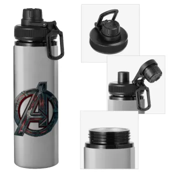 Avengers, Metallic water bottle with safety cap, 850ml aluminum