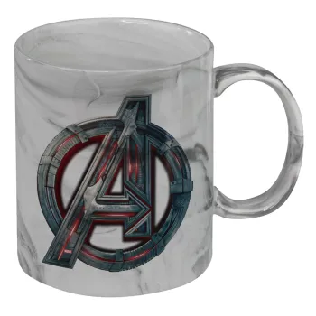 Avengers, Mug ceramic marble style, 330ml
