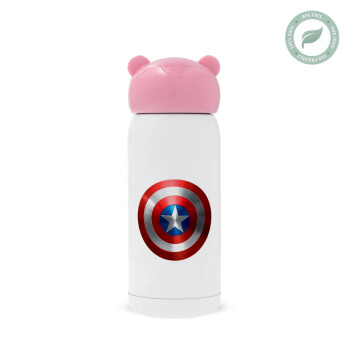 Captain America, Ροζ ανοξείδωτο παγούρι θερμό (Stainless steel), 320ml