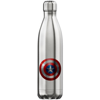 Captain America, Μεταλλικό παγούρι θερμός Inox (Stainless steel), διπλού τοιχώματος, 750ml