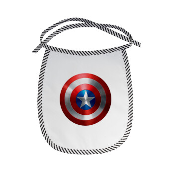 Captain America, Σαλιάρα μωρού αλέκιαστη με κορδόνι Μαύρη