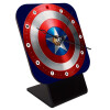 Captain America, Επιτραπέζιο ρολόι ξύλινο με δείκτες (10cm)