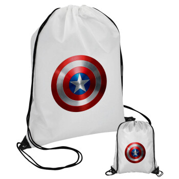 Captain America, Τσάντα πουγκί με μαύρα κορδόνια (1 τεμάχιο)