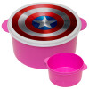 Captain America, ΡΟΖ παιδικό δοχείο φαγητού (lunchbox) πλαστικό (BPA-FREE) Lunch Βox M16 x Π16 x Υ8cm