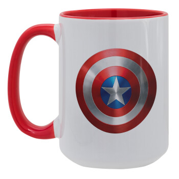 Captain America, Κούπα Mega 15oz, κεραμική Κόκκινη, 450ml