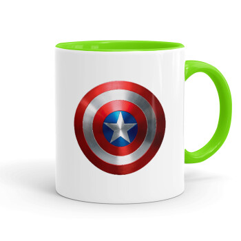 Captain America, Mug colored light green, ceramic, 330ml