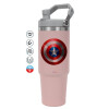 ΡΟΖ χρώματος Θερμός Ανοξείδωτο 890ml (30oz) με χερούλι