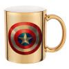 Mug ceramic, gold mirror, 330ml