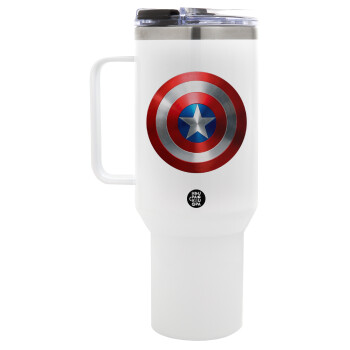 Captain America, Mega Tumbler με καπάκι, διπλού τοιχώματος (θερμό) 1,2L