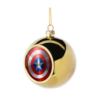 Captain America, Χριστουγεννιάτικη μπάλα δένδρου Χρυσή 8cm