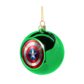 Captain America, Χριστουγεννιάτικη μπάλα δένδρου Πράσινη 8cm