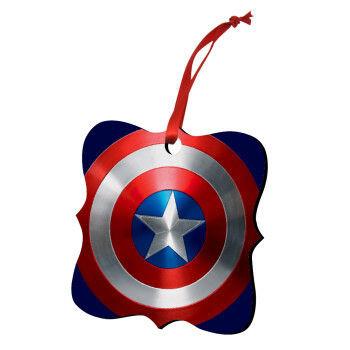 Captain America, Στολίδι Χριστουγεννιάτικο στολίδι polygon ξύλινο 7.5cm