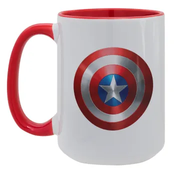 Captain America, Κούπα Mega 15oz, κεραμική Κόκκινη, 450ml