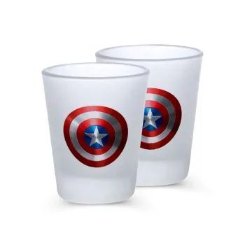 Captain America, Σφηνοπότηρα γυάλινα 45ml του πάγου (2 τεμάχια)