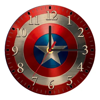Captain America, Ρολόι τοίχου ξύλινο plywood (20cm)