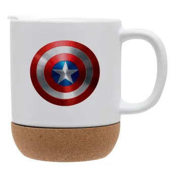 Captain America, Κούπα, κεραμική με βάση φελού και καπάκι (ΜΑΤ), 330ml
