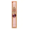 Easter Set, wooden keychain & scented flat Easter candle (30cm) (PINK)