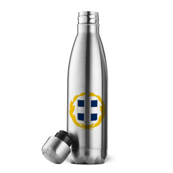 Hellas Εθνόσημο, Inox (Stainless steel) double-walled metal mug, 500ml