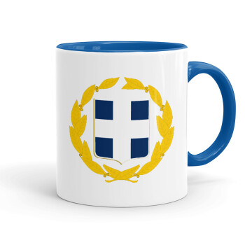 Hellas Εθνόσημο, Mug colored blue, ceramic, 330ml