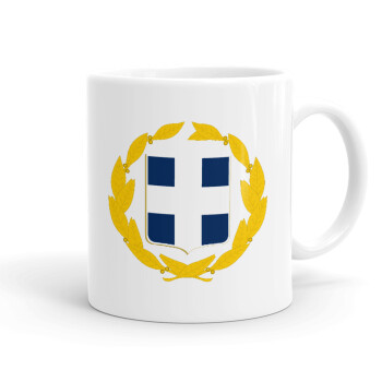 Hellas Εθνόσημο, Ceramic coffee mug, 330ml (1pcs)