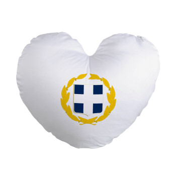 Hellas Εθνόσημο, Μαξιλάρι καναπέ καρδιά 40x40cm περιέχεται το  γέμισμα
