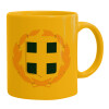 Ceramic coffee mug yellow, 330ml
