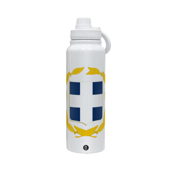 Hellas Εθνόσημο, Θερμός 1L Ανοξείδωτο με Βάση Κινητού & Διπλά Τοιχώματα