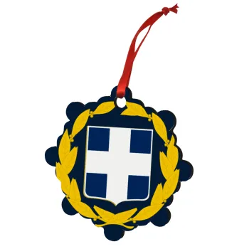 Hellas Εθνόσημο, Στολίδι Χριστουγεννιάτικο στολίδι snowflake ξύλινο 7.5cm